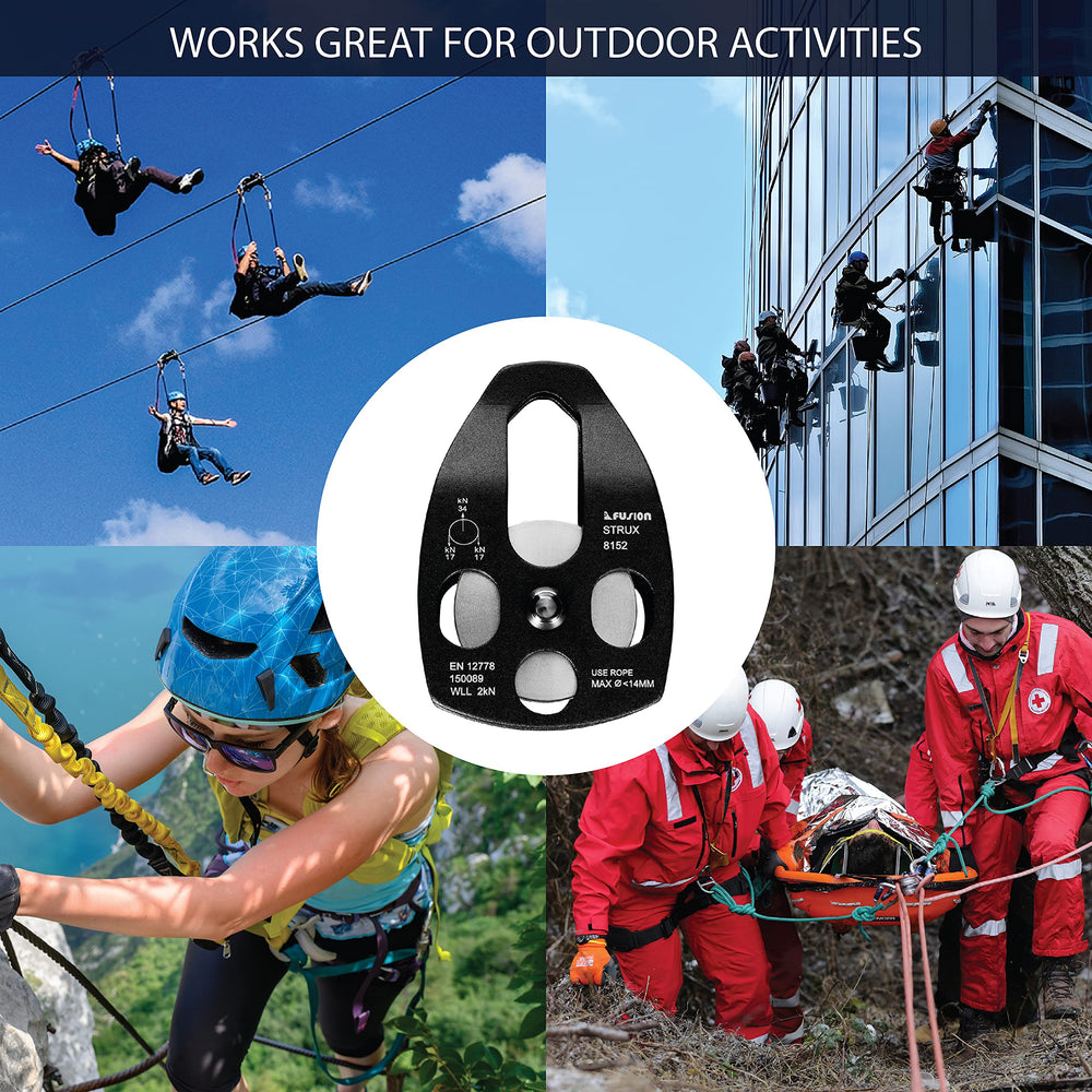 Fusion Climb Strux Pulley TAA approved for reliable gear quality.