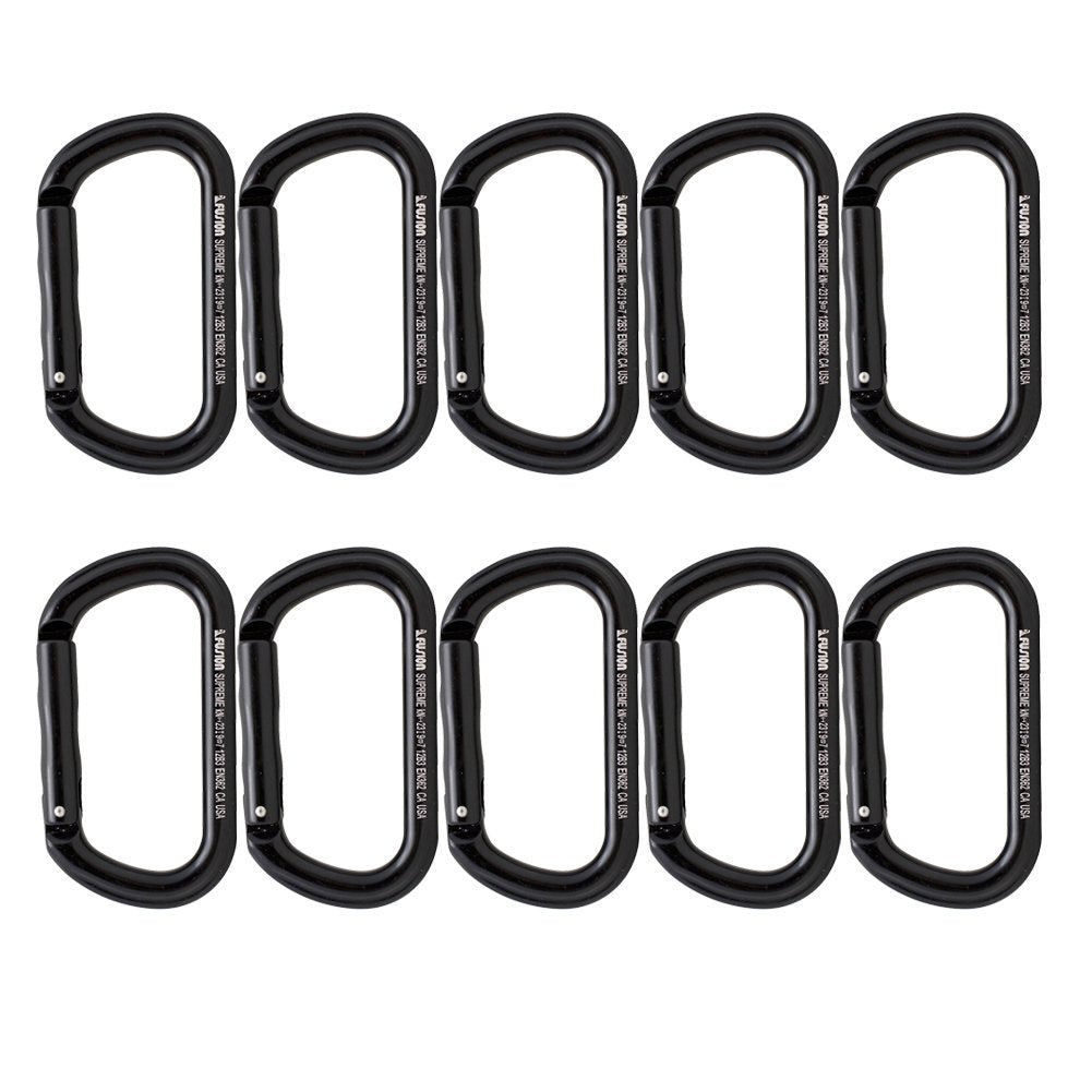 Fusion Climb Supreme Straight Gate Carabiner for secure quick clipping.