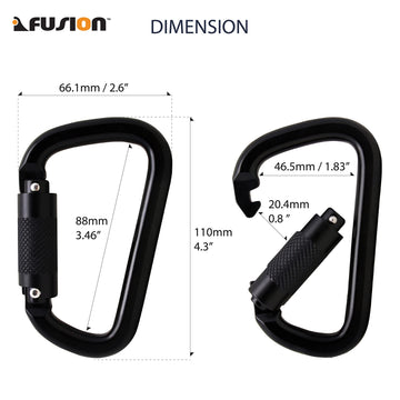 Fusion Climb Swift Lock pin nose enhances strength for demanding setups.
