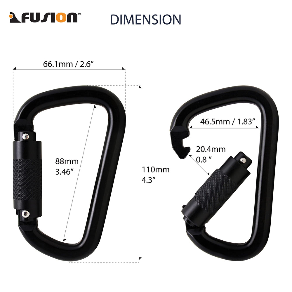 Fusion Climb Swift Lock pin nose enhances strength for demanding setups.