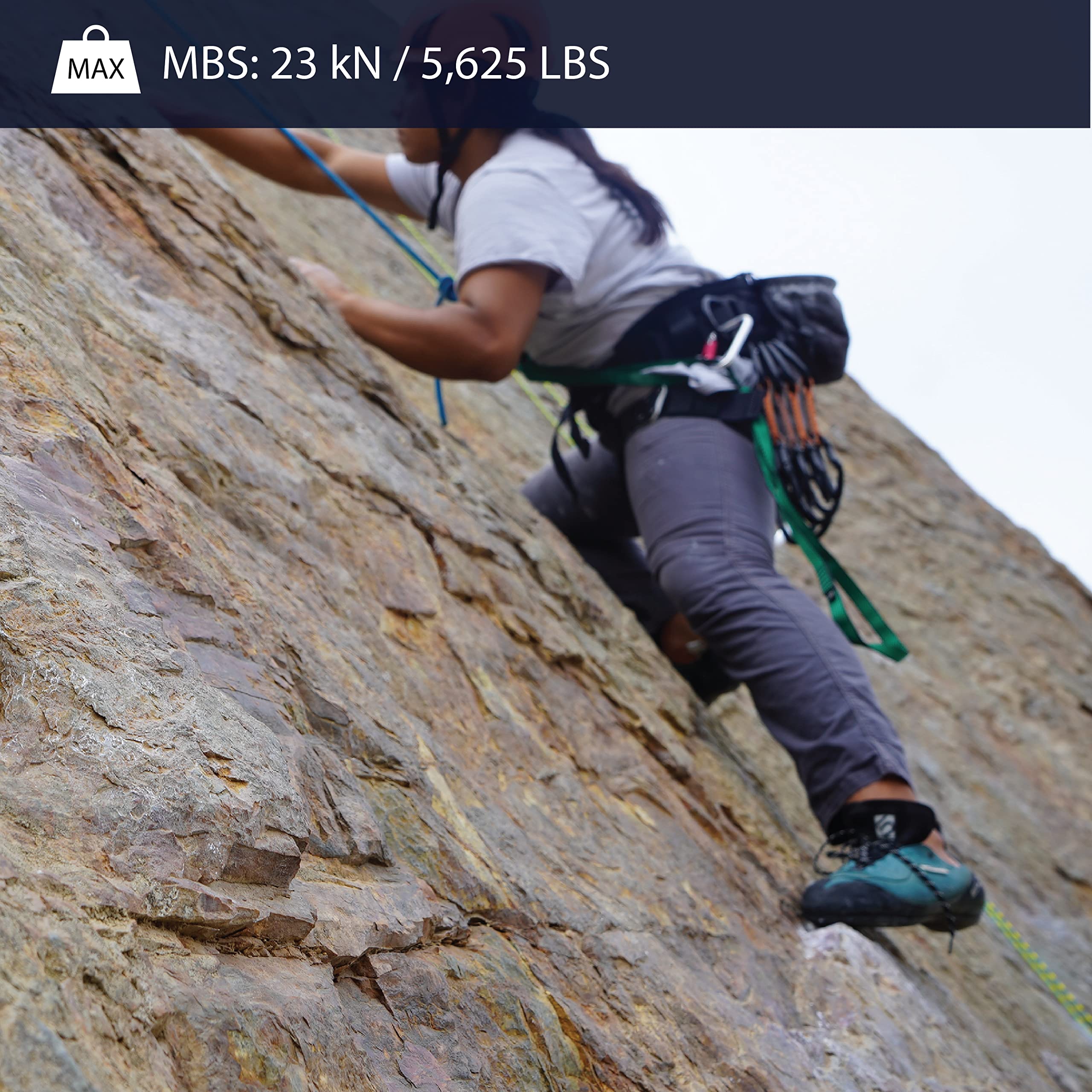 Fusion Climb Swift in a tree-climbing setup showing multipurpose safety gear.