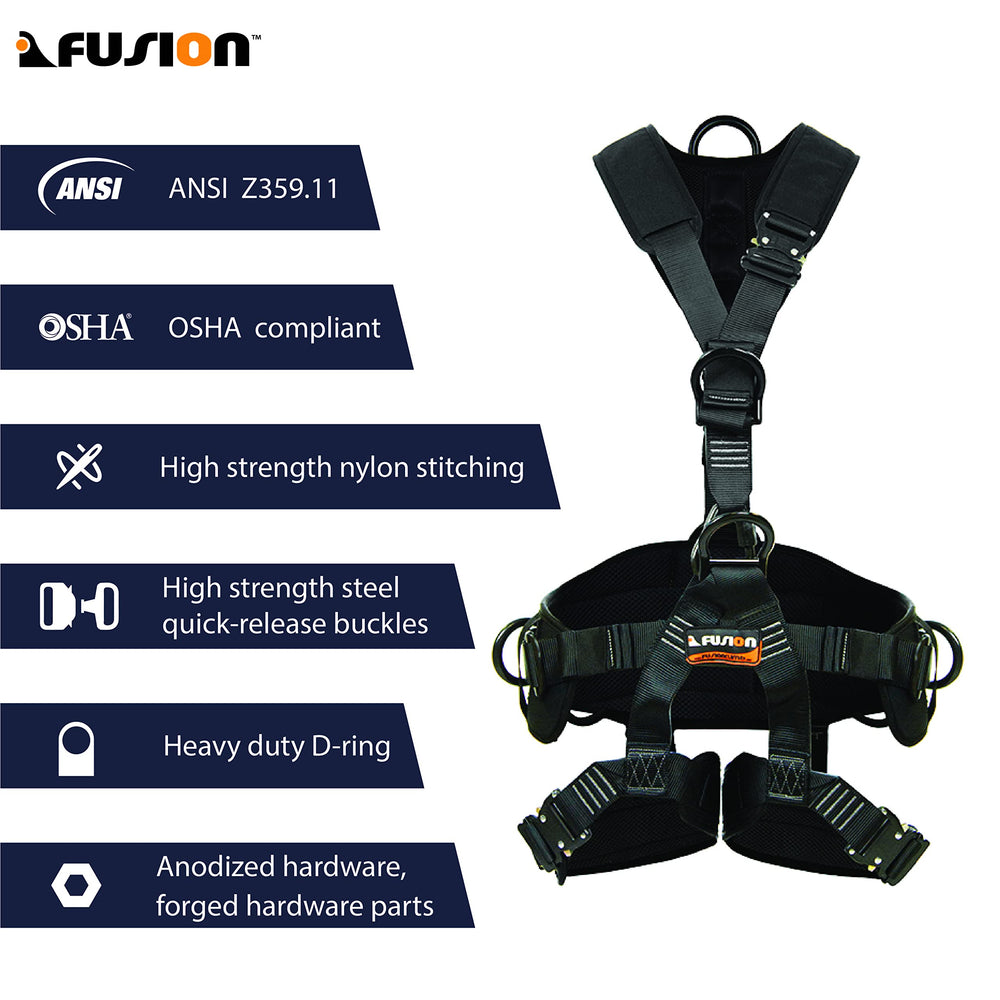 Fusion Climb Tac-Rescue 3D EVA foam padding provides soft, breathable back support