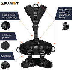 Fusion Climb Tac-Rescue back padding detail highlights breathable ridged foam