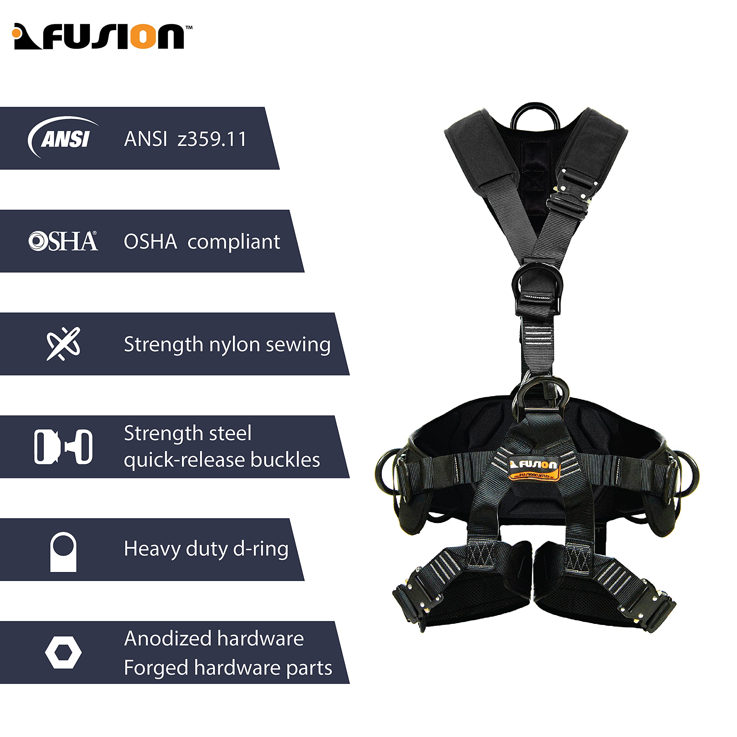 Fusion Climb Tac-Rescue harness gear loops for organized tools