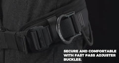 Fusion Climb Tac-Rescue harness leg padding reduces fatigue during work