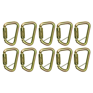 Fusion Climb Tacoma gold auto-lock carabiner front view for heavy-duty use