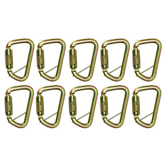 Fusion Climb Tacoma gold auto-lock carabiner front view for heavy-duty use