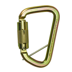 Fusion Climb Tacoma carabiner closeup highlighting rugged steel construction for outdoor use