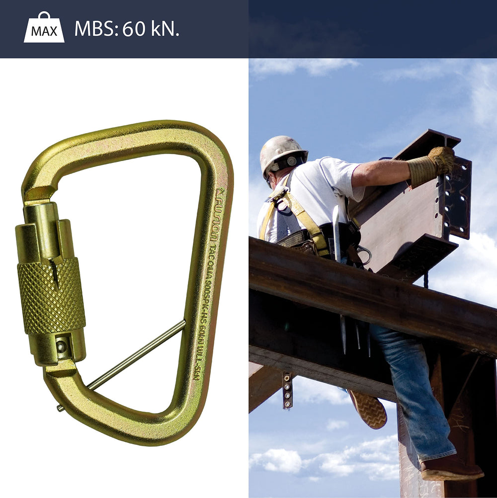 Fusion Climb Tacoma captive-pin design detail for secure attachment.