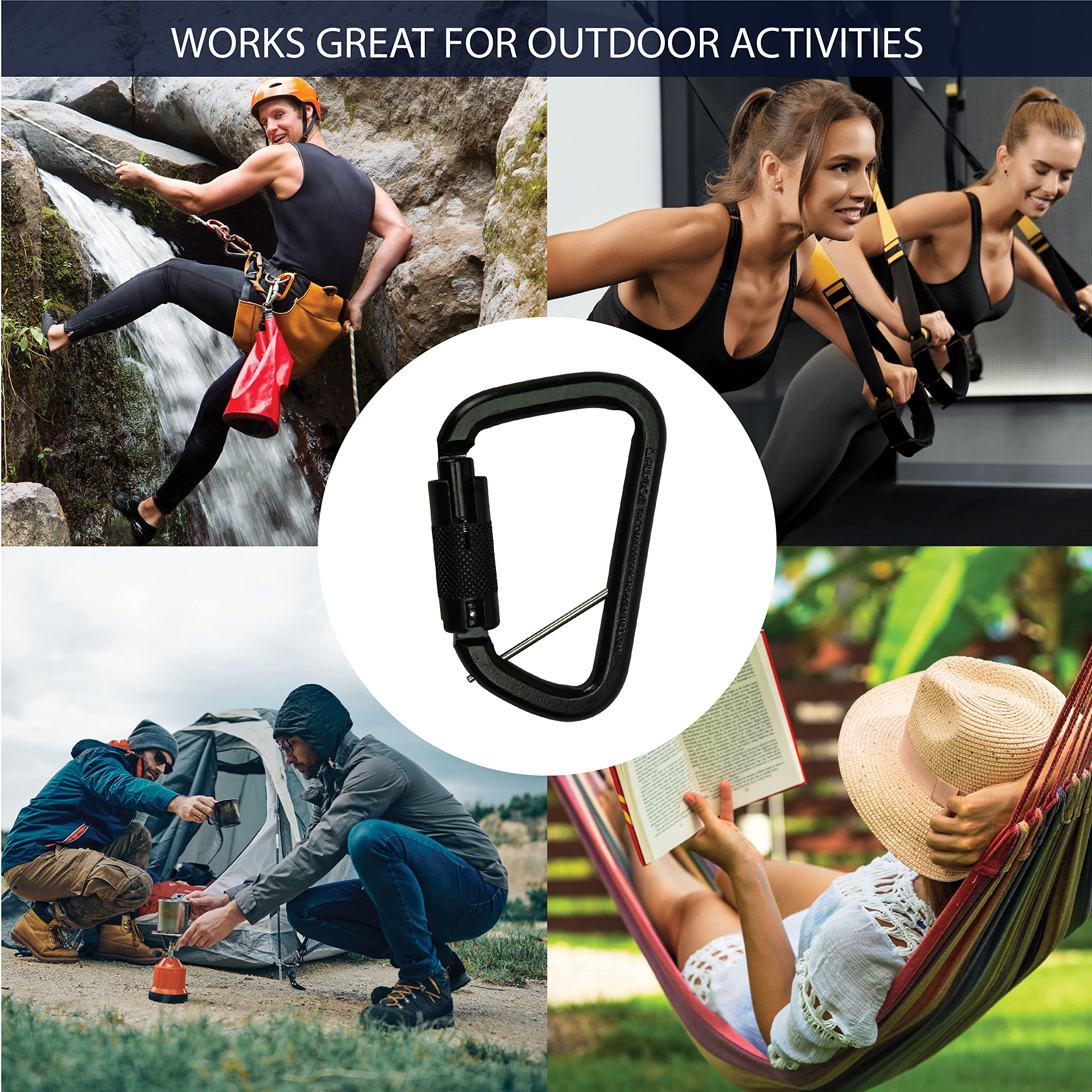 Fusion Climb Tacoma triple-locking carabiner UIAA ANSI compliant design