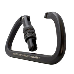 Fusion Climb Tahoe D-shape carabiner profile showing broad gate opening for efficient clipping