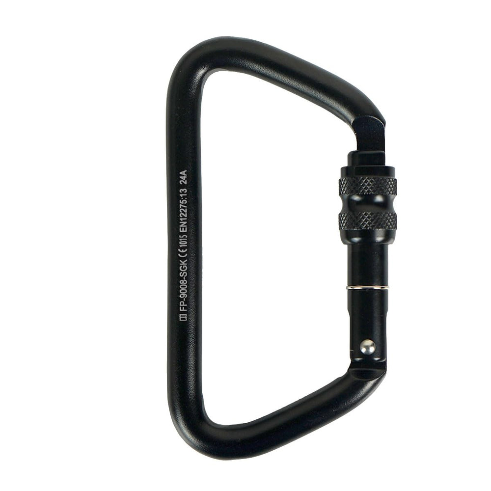 Fusion Climb Tahoe heavy-duty steel carabiner in use on a rope system for rugged climbs