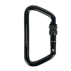Fusion Climb Tahoe heavy-duty steel carabiner in use on a rope system for rugged climbs
