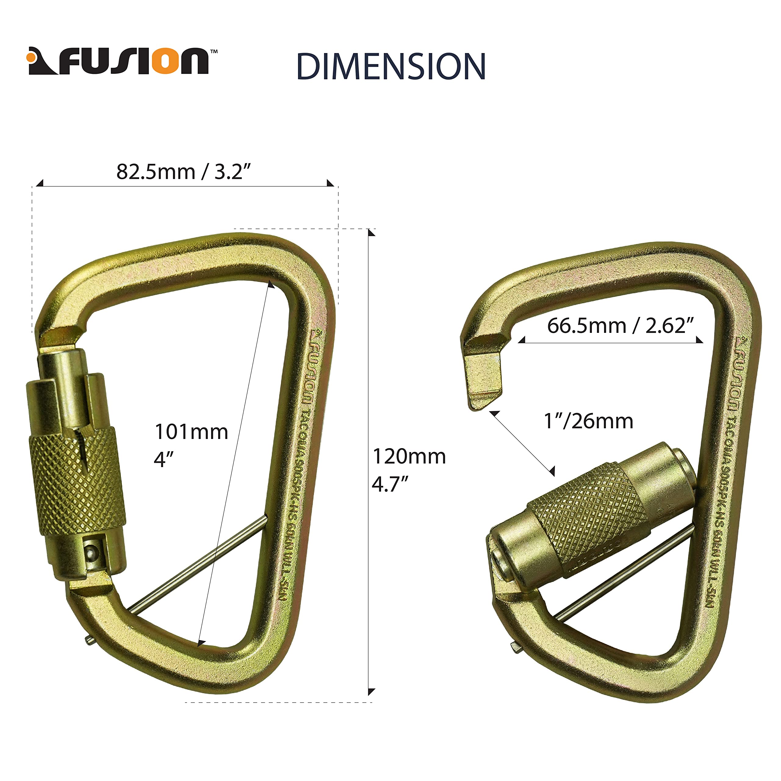 Fusion Climb Tacoma side view highlights triple auto-lock for safety during climbs.