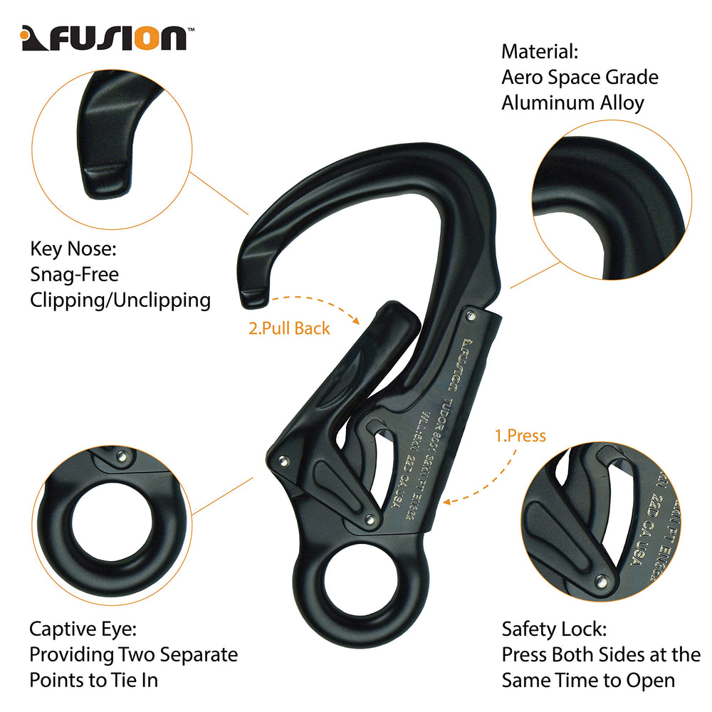Fusion Climb Tudor UIAA/ANSI certified carabiner for reliable safety standards.