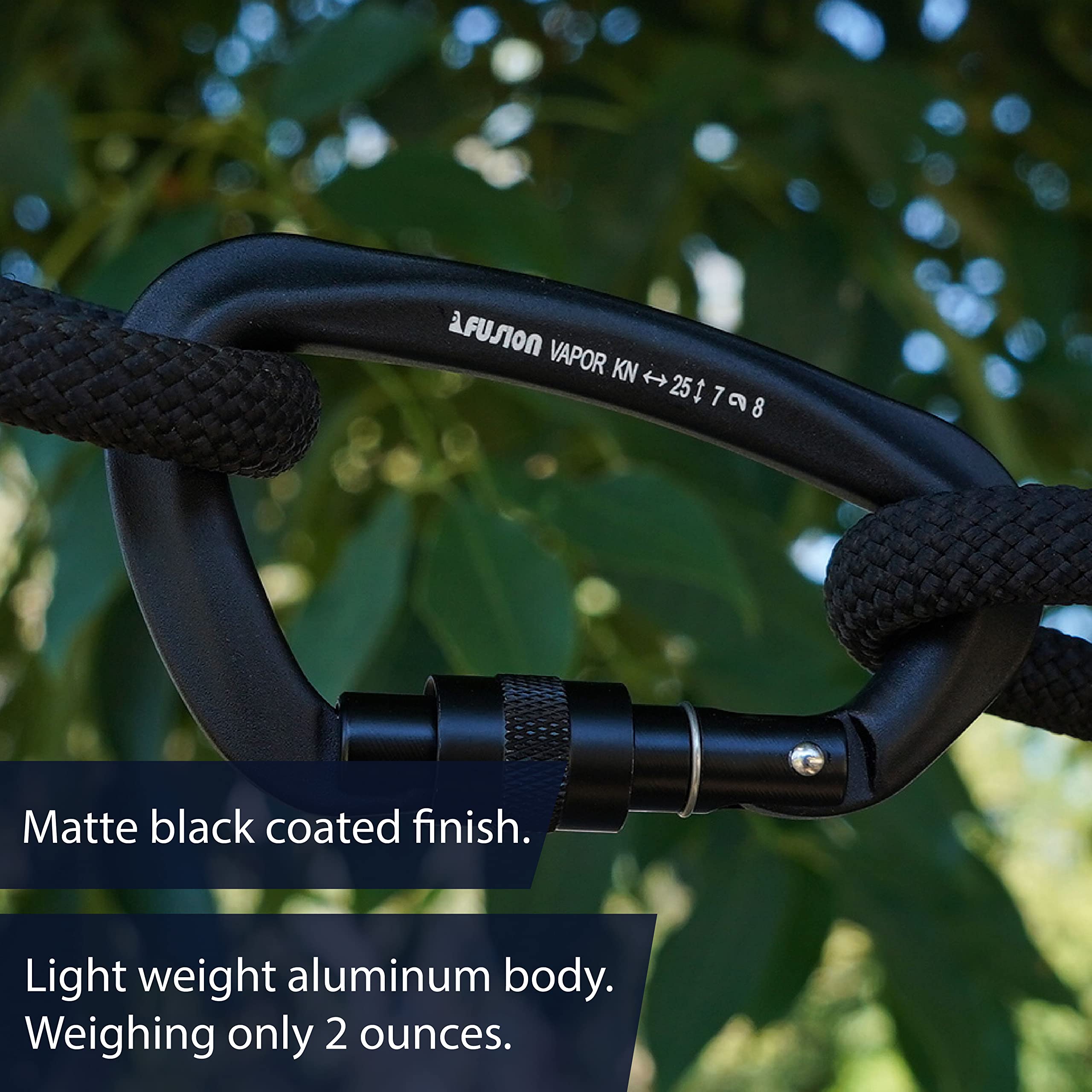 Fusion Climb Vapor III key-nose design facilitates snag-free clipping and unclipping.