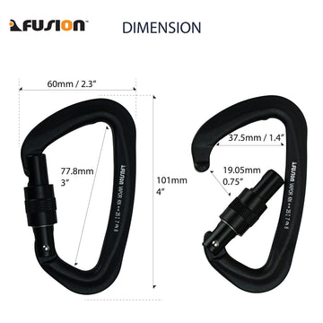 Fusion Climb Vapor III modified-D shape emphasizes spine load distribution for strength.