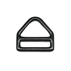 Fusion D-Ring black finish resists corrosion for indoor and outdoor use.