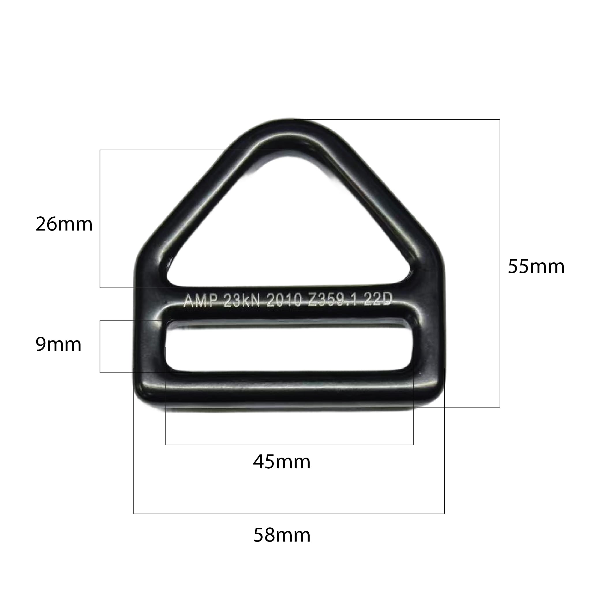Fusion Heavy-Duty Triangle D-Ring packaged demonstrates secure accessory attachment.