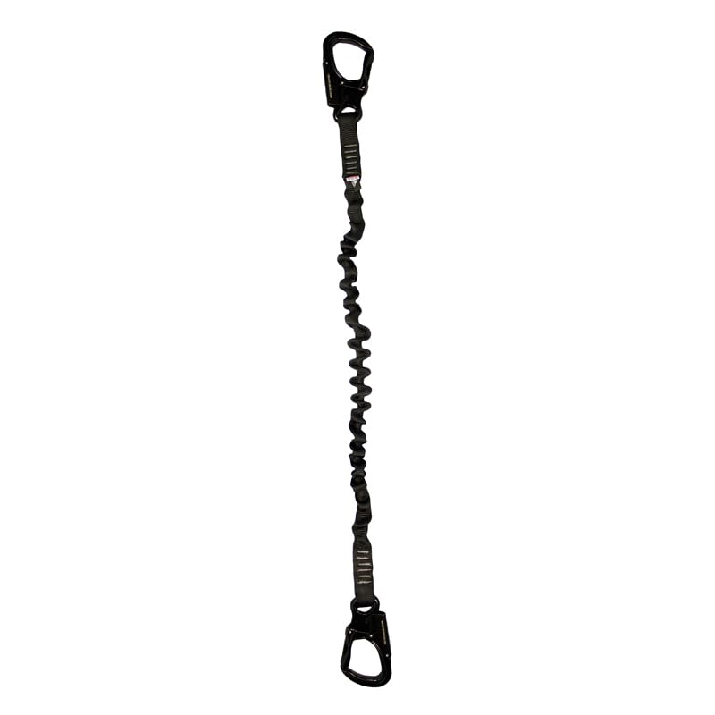 Fusion Helo Retention Lanyard CYB bungee detail shows internal elastic for compact, adjustable length