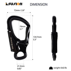 Fusion Helo CYB lanyard hitched loop demonstrates versatile industrial attachment.