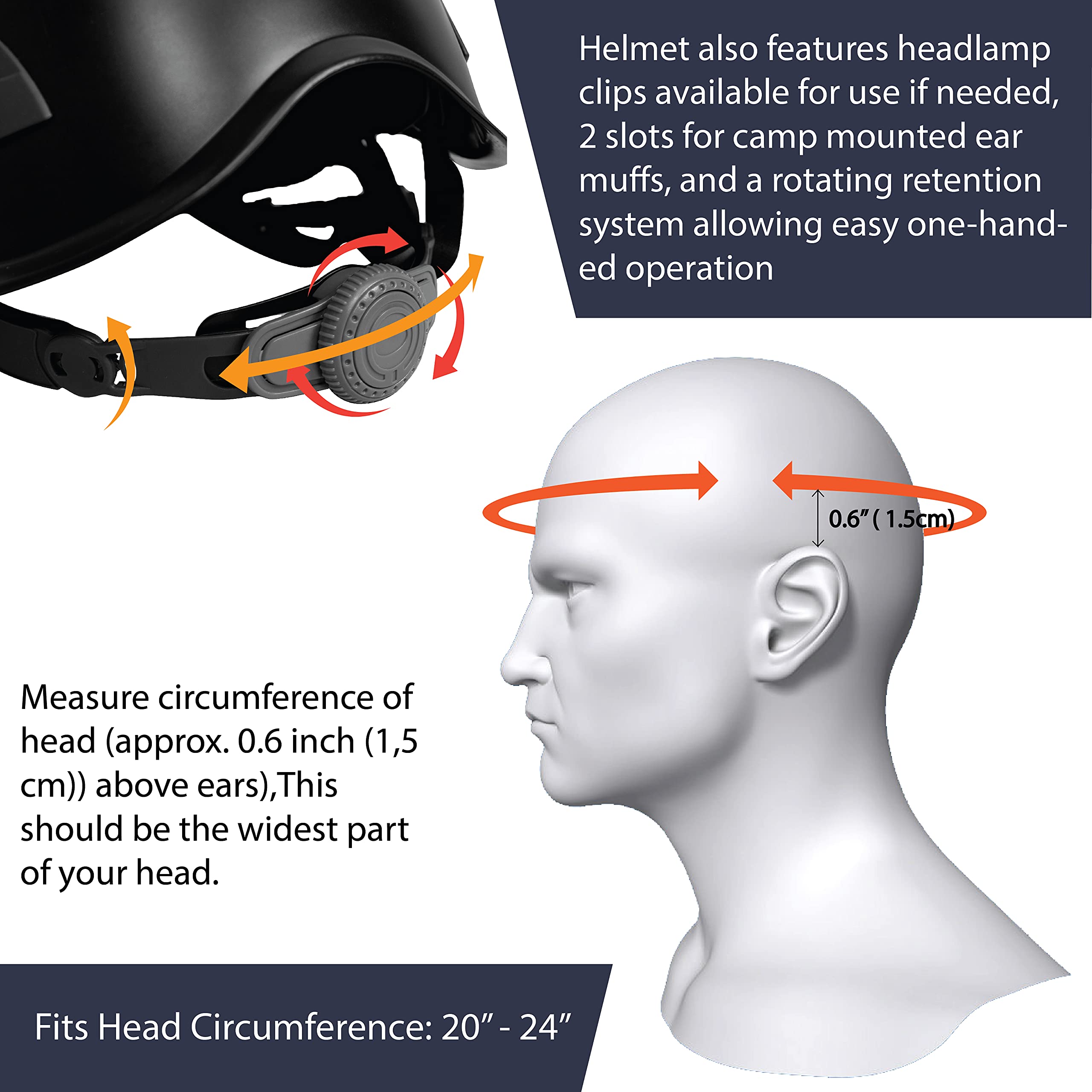 Fusion Meka II suspension straps detail showing head clearance on impact.