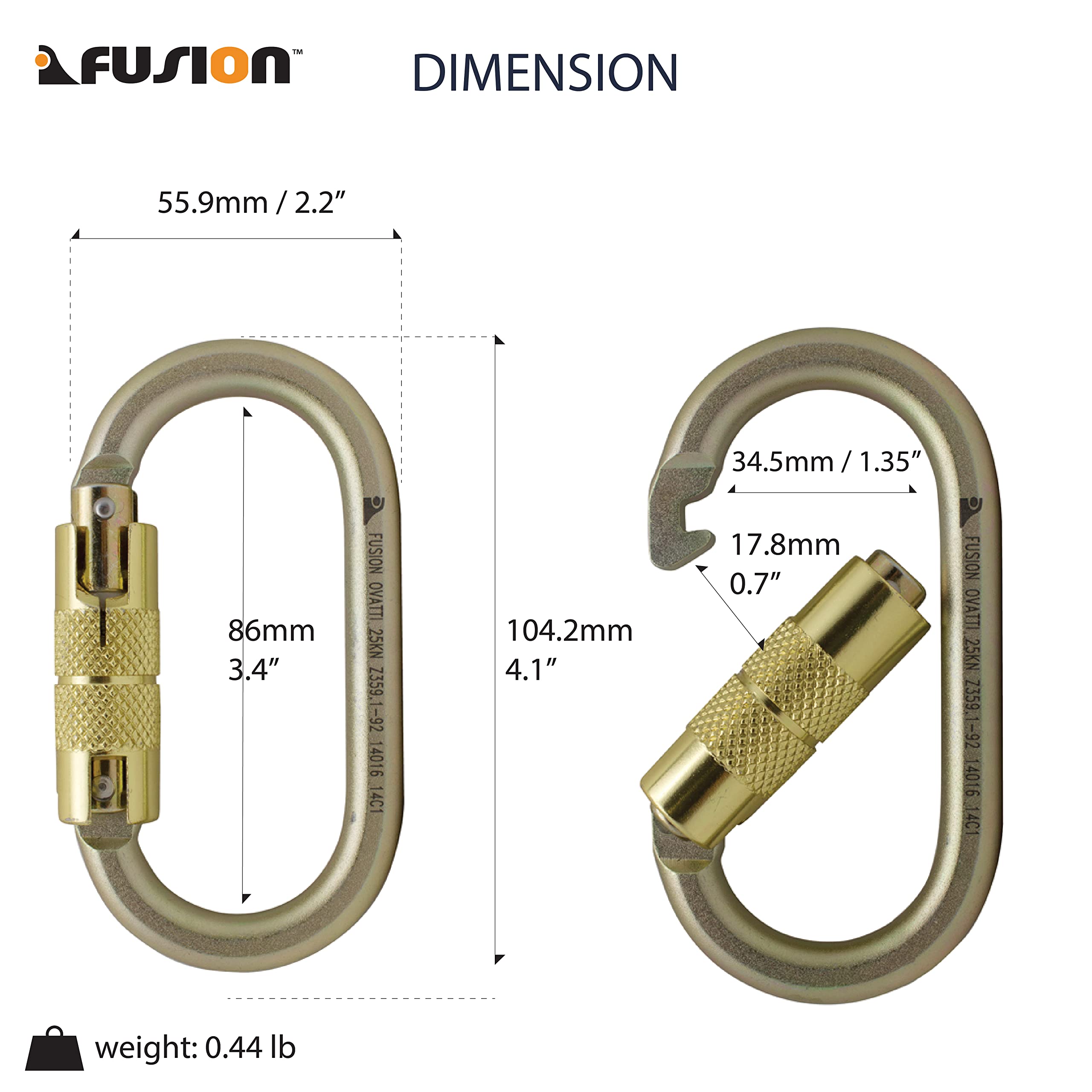 Fusion Ovatti captive pin feature reinforces major axis strength for reliable clip-in points