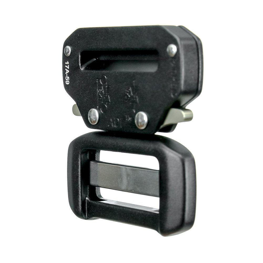 Fusion Raptor II buckle side view highlights compact profile for versatile gear.