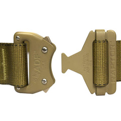 Fusion Riggers belt in coyote brown material for duty wear.