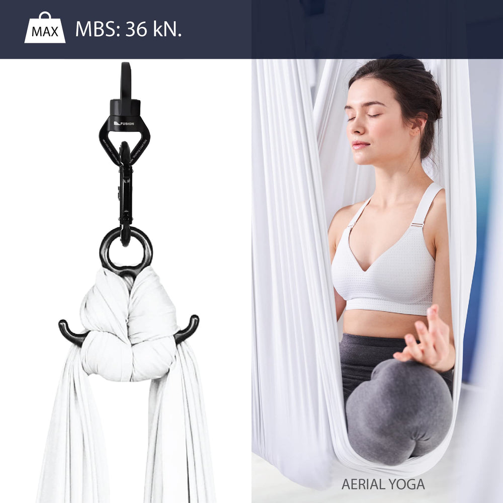 Fusion Swing Swivel aviation aluminum body delivers high strength.