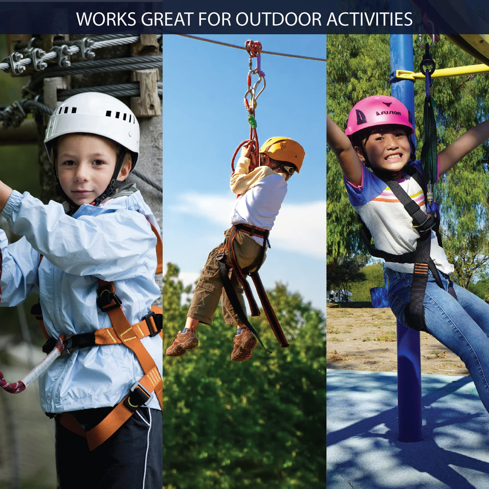 Fusion Warrior Kids harness made in USA for quality craftsmanship.