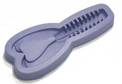 FusionX Flapper lure mold close-up highlighting single cavity and plastisol compatibility