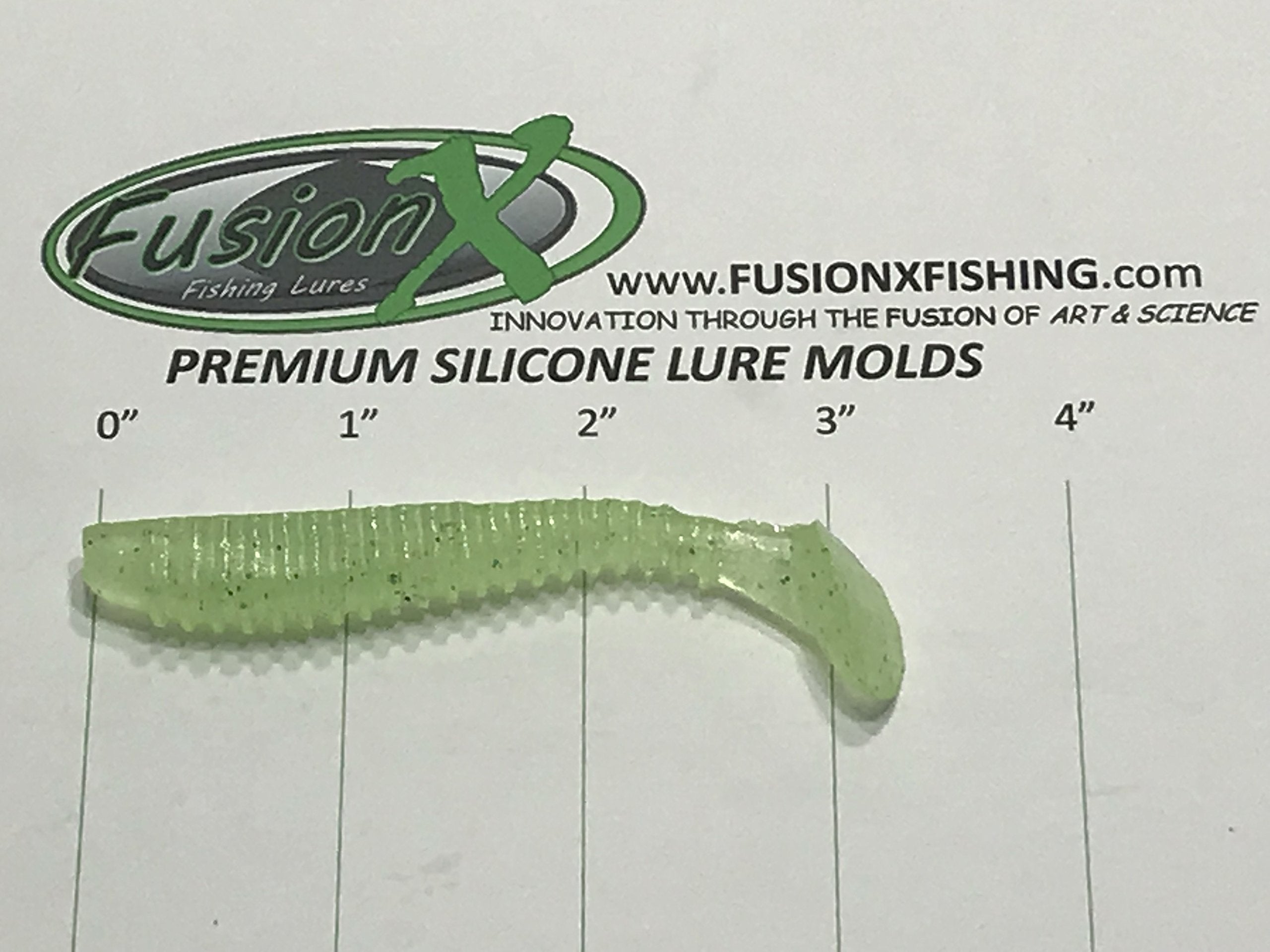 FusionX plastisol usage image shows 85 lures per quart for efficient production.