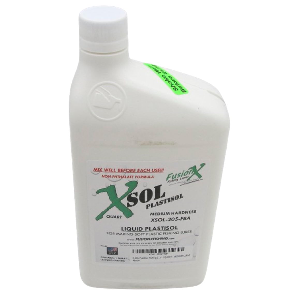 FusionX X-SOL resin, clear and firm, for durable soft lure molds and vibrant color retention.