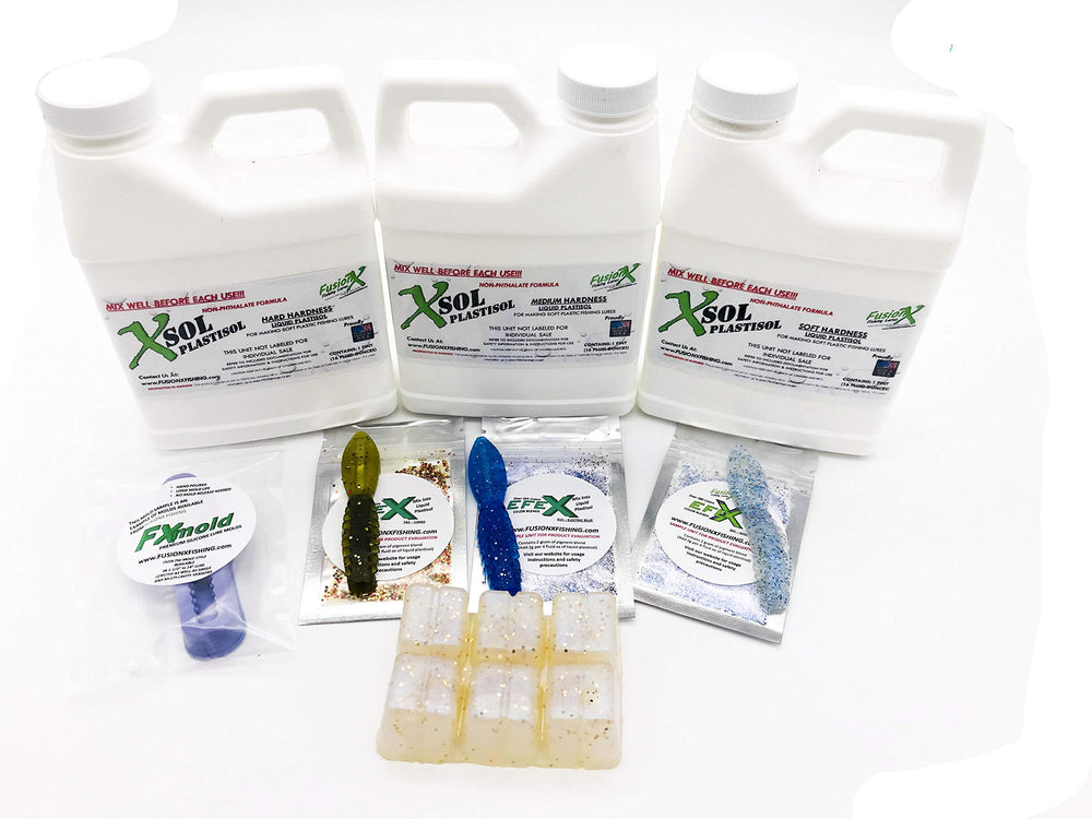 FusionX X-SOL Starter Kit for soft lure making with remeltable resin