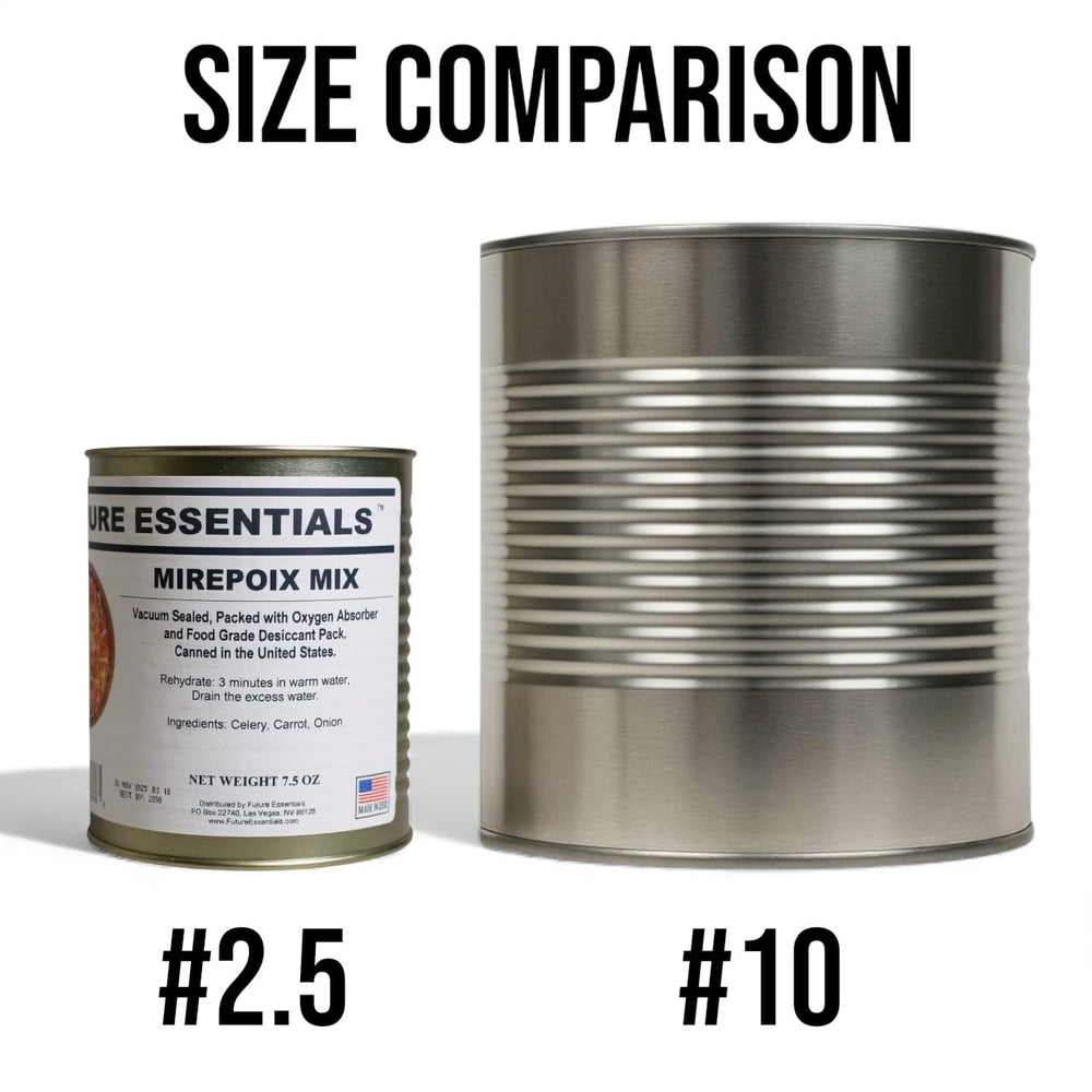 Easy rehydration with Future Essentials Mirepoix Mix label guidance