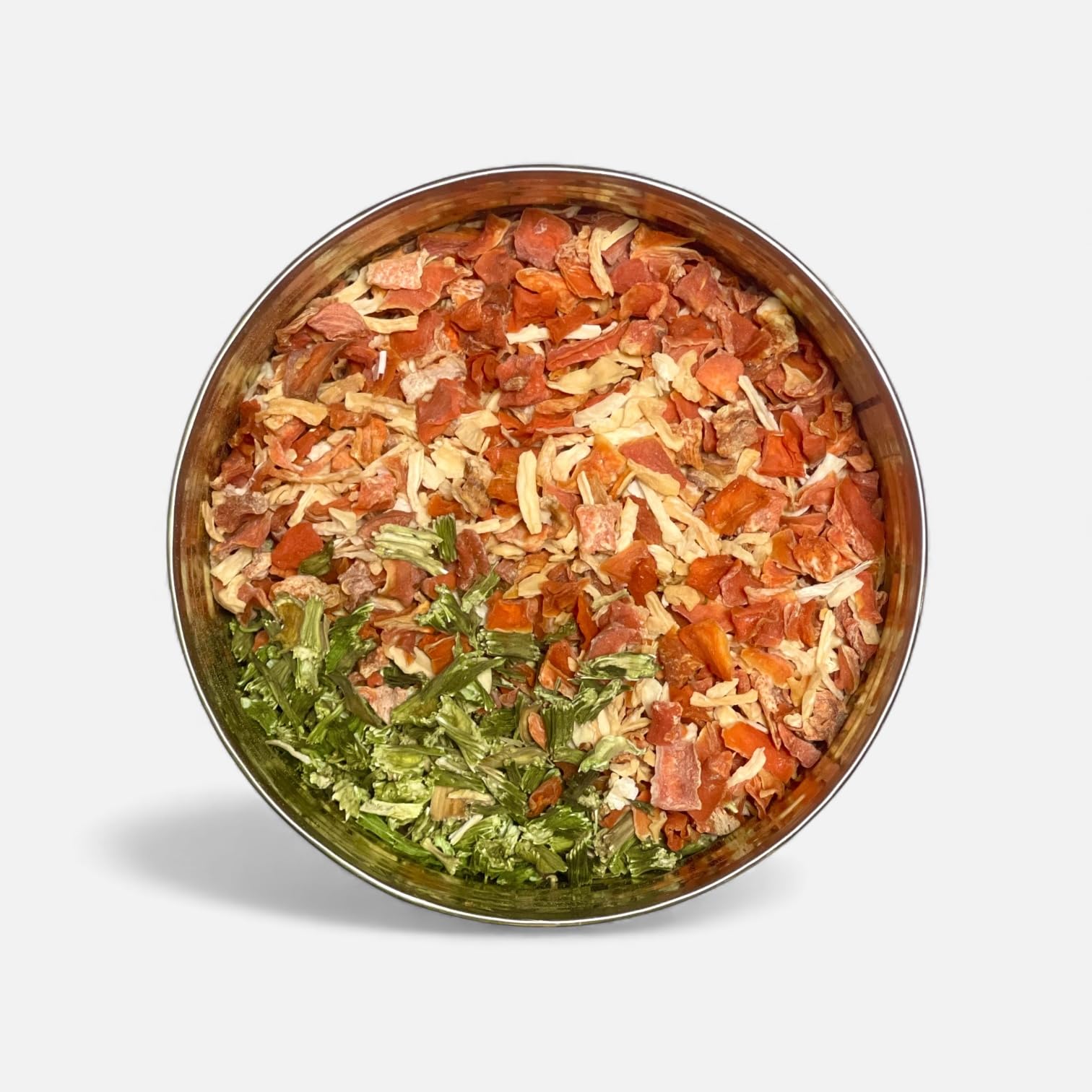Long shelf life claim for Future Essentials Mirepoix Mix in pantry storage