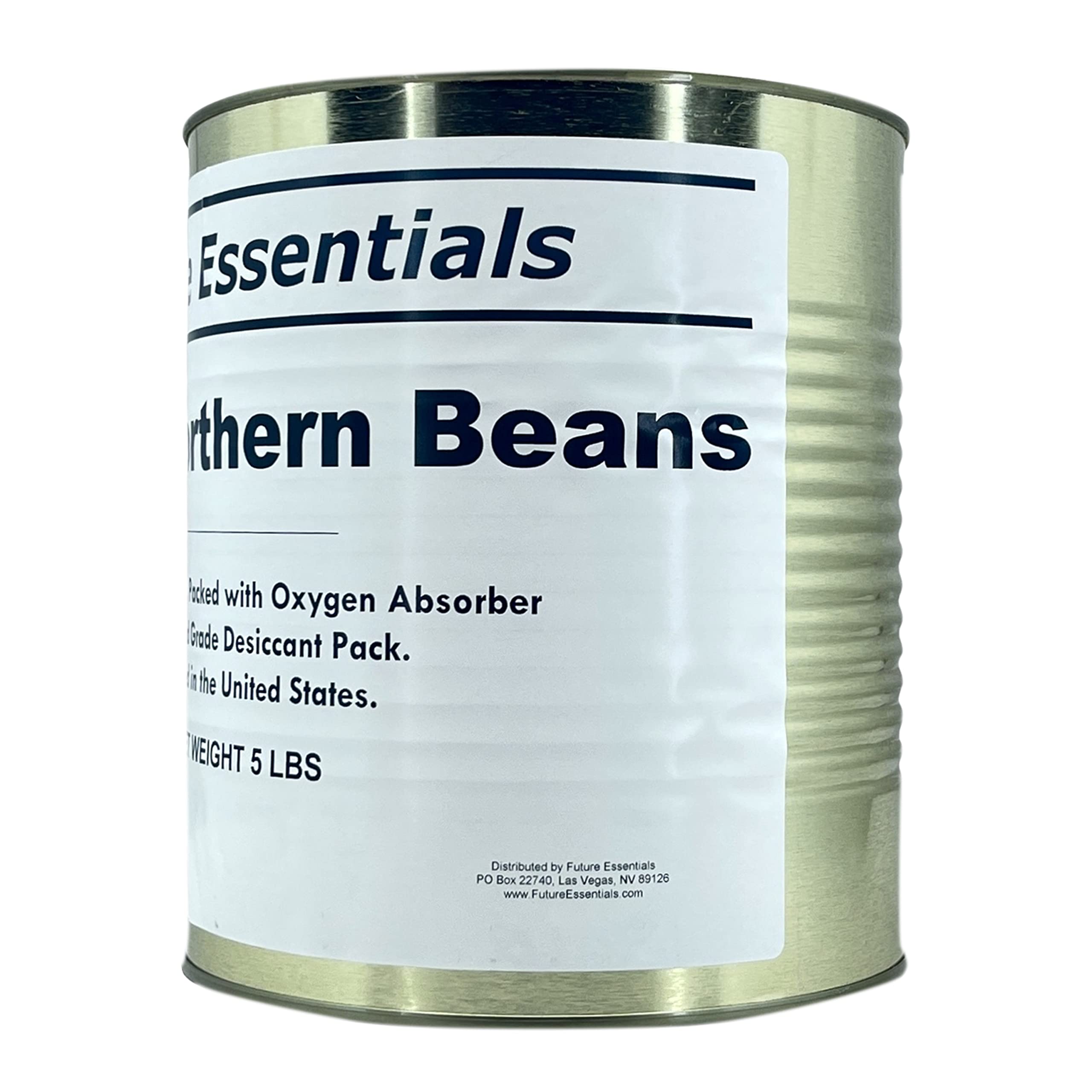 Future Essentials Great Northern Beans open can ready to heat and serve.