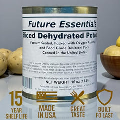 Future Essentials scalloped potato slices ready to rehydrate for versatile meals