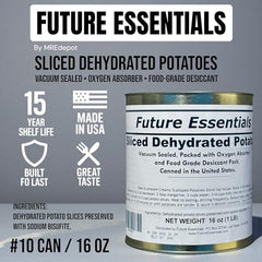 Future Essentials USA-made potatoes packaged for durable emergency food storage and quick meals