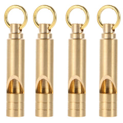 FUTURESTEPS brass whistle 4-pack front view for quick signaling outdoors