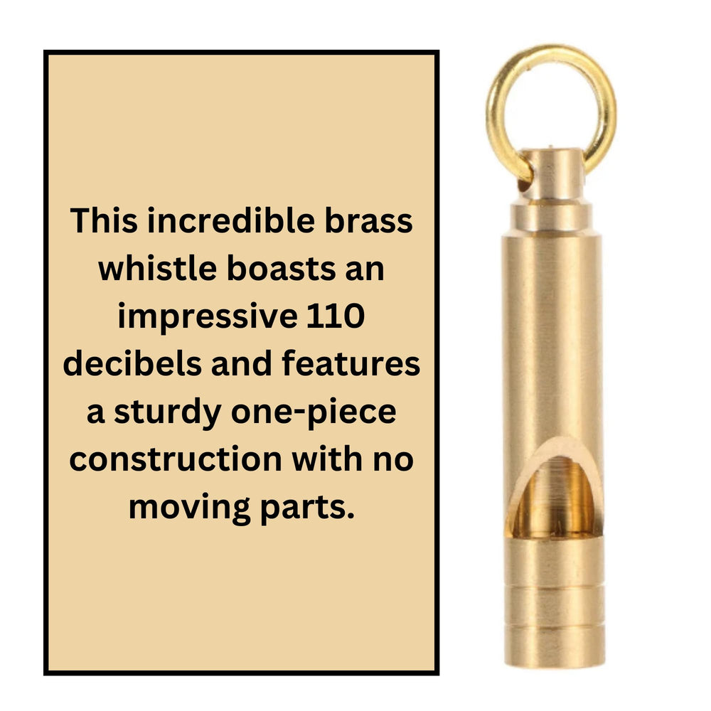 FUTURESTEPS brass whistle 4-pack perfect for emergency kits and sharing