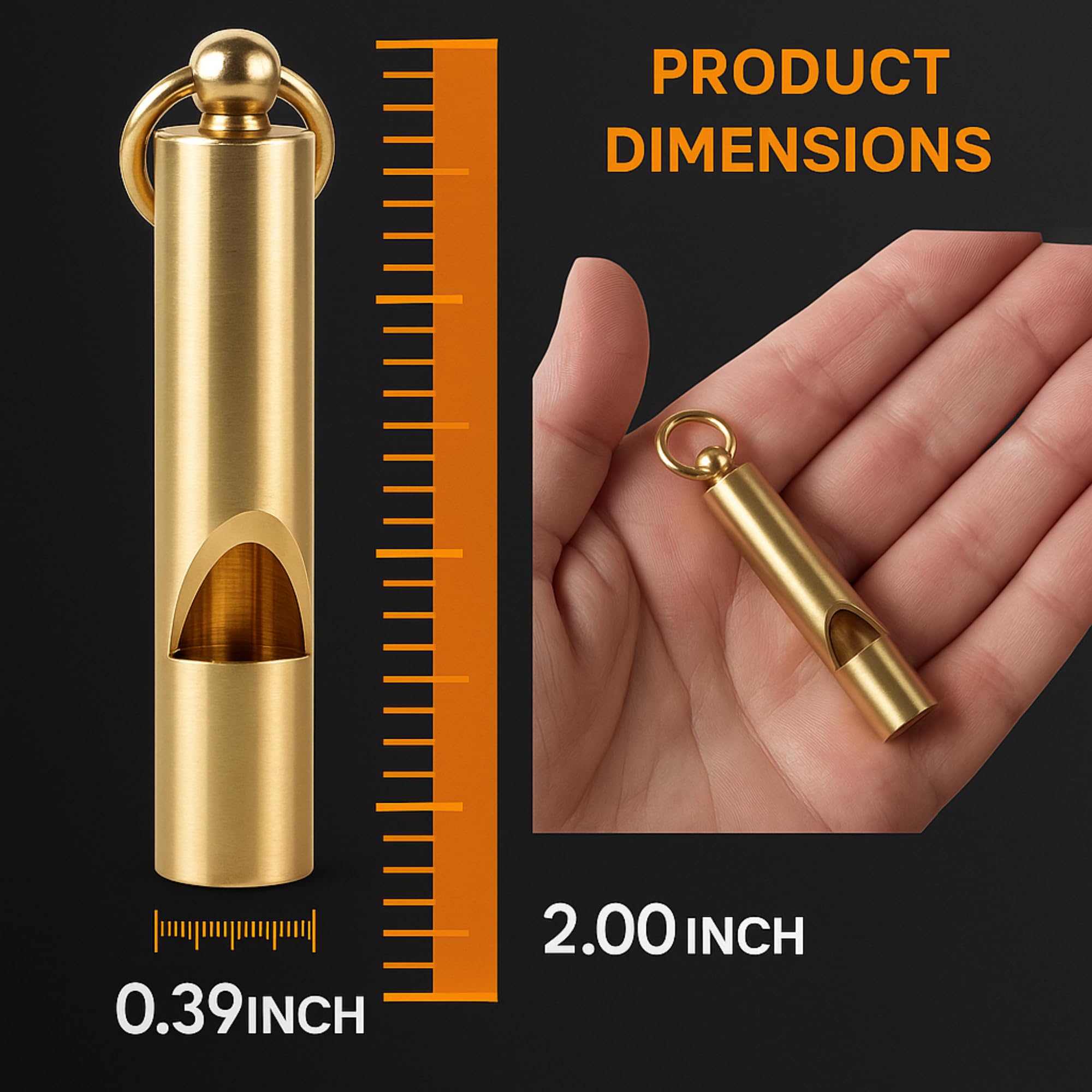 FUTURESTEPS loudest brass whistle rain-weather showcases weatherproof design for storms