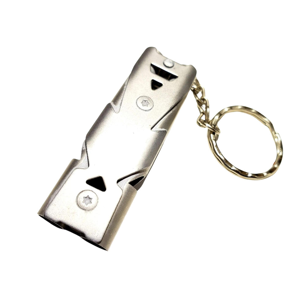 FutureSteps Emergency EDC Whistle front view showing compact signaling design for quick use.