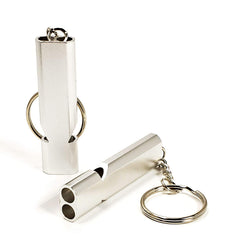 Futuresteps emergency whistle with 30-inch lanyard and carabiner for hiking and safety.