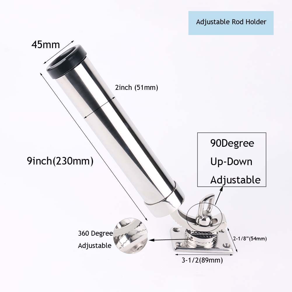 FUTURUP marine-grade stainless steel rod holder shows durability on saltwater adventures.