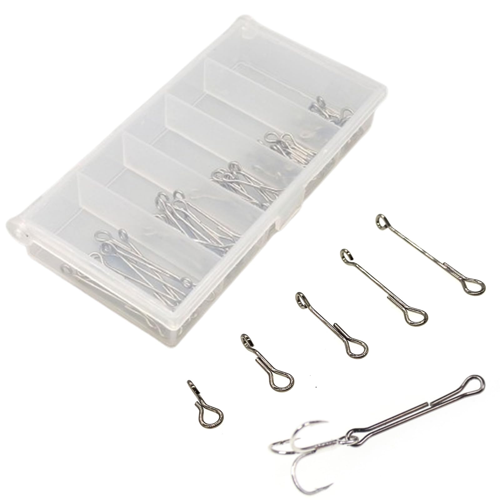 Fuulqgui 50-pack fly tying materials with articulated shanks, hooks and tungsten beads