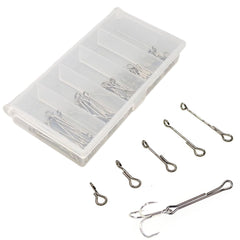 Fuulqgui 50-pack fly tying materials with articulated shanks, hooks and tungsten beads
