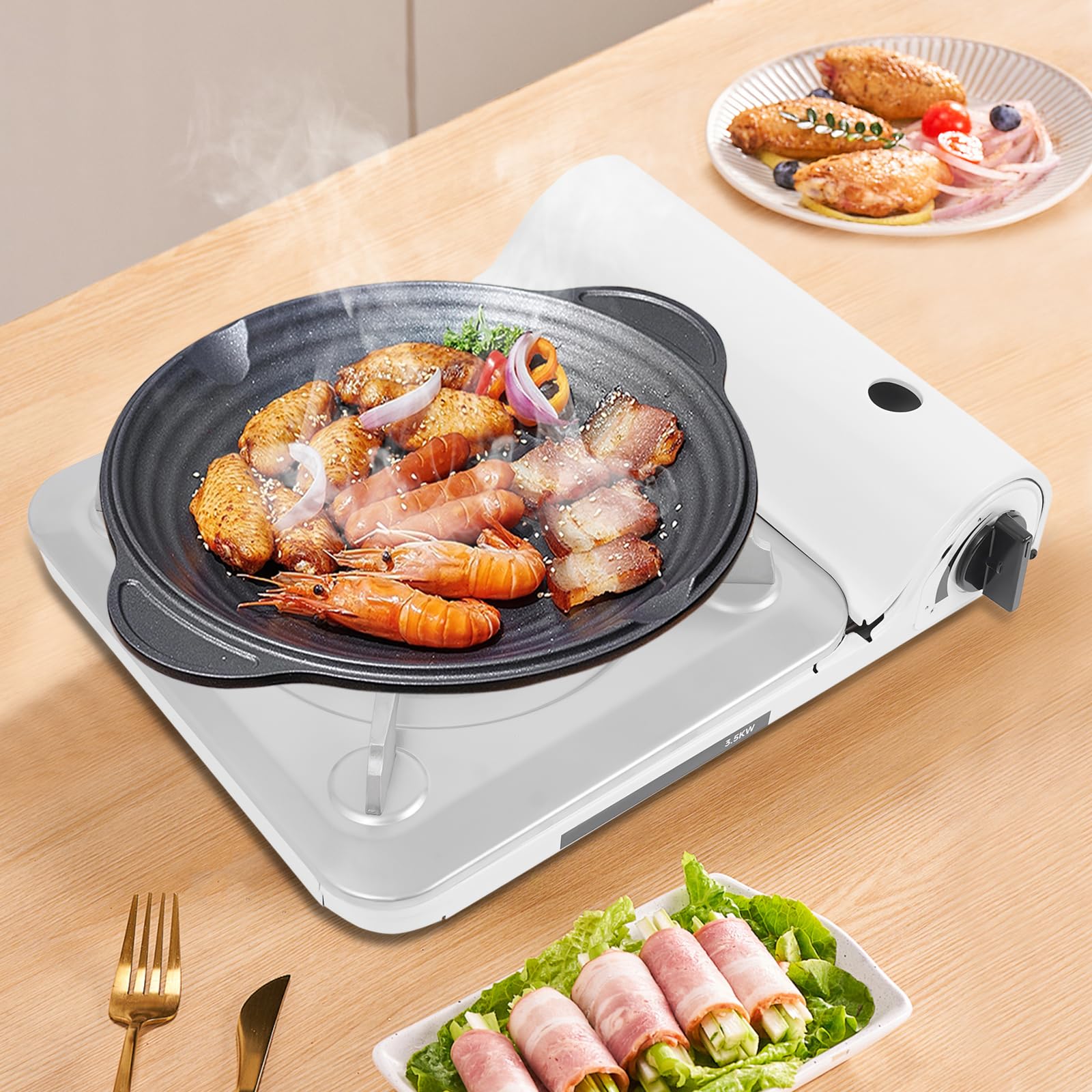 fvscgjmwp butane stove 60 outlets offer even heat distribution