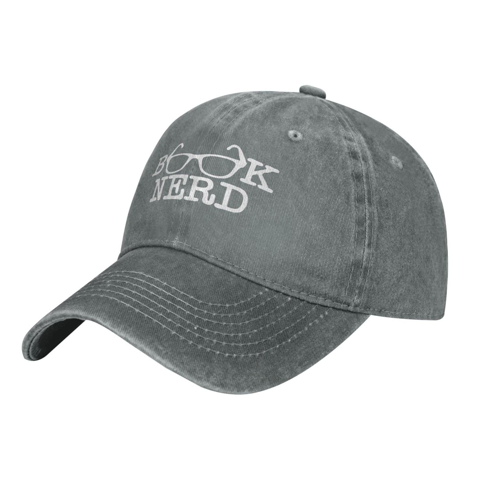 Fwoeqiz Book Nerd Hat back with adjustable metal buckle for a custom, secure fit.